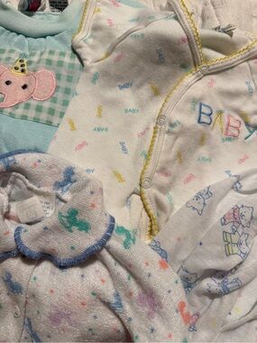 Vintage Pastel Baby Clothes Bundle 80s 90s